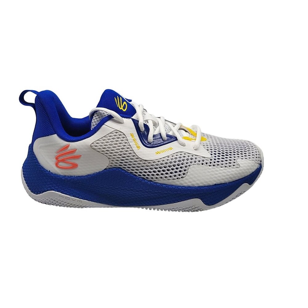 Under Armour Curry HOVR Splash 3 Men 8.5 White Royal Basketball Shoe 3026275-100